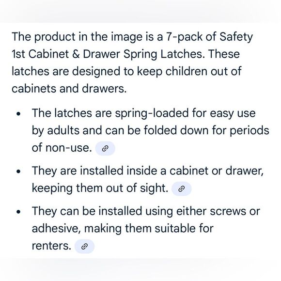 White Cabinet & Drawer Spring Latches - Picture 3 of 3